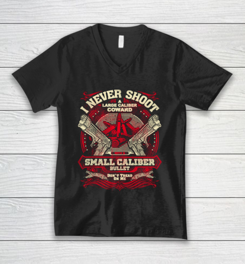 Veteran Shirt Gun Control I Never Shoot V-Neck T-Shirt