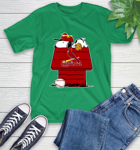 MLB St.Louis Cardinals Snoopy Woodstock The Peanuts Movie Baseball T Shirt T-Shirt 7
