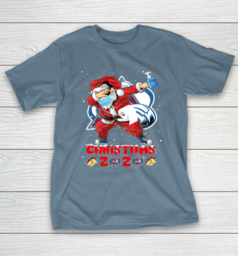 Colorado Avalanche Funny Santa Claus Dabbing Christmas 2020 NHL T-Shirt 6