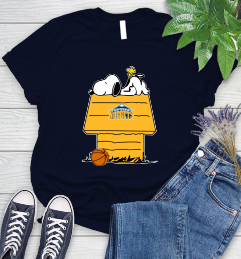 Denver Nuggets NBA Basketball Snoopy Woodstock The Peanuts Movie Women's T-Shirt 3