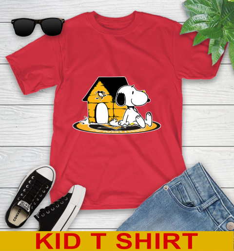 NHL Hockey Pittsburgh Penguins Snoopy The Peanuts Movie Shirt Youth T-Shirt 10