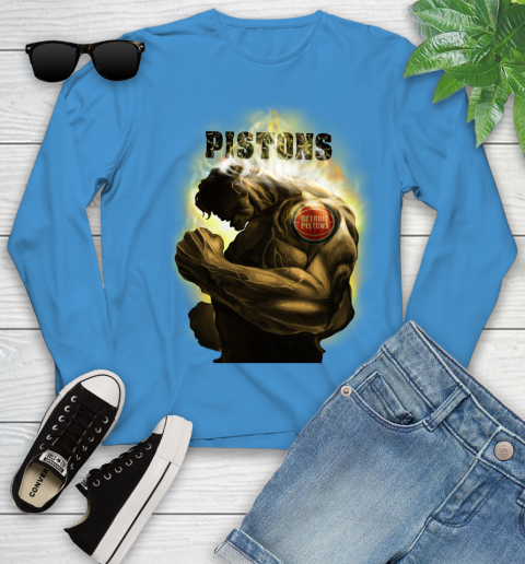 Detroit Pistons NBA Basketball Hulk Marvel Avengers Sports Youth Long Sleeve 8