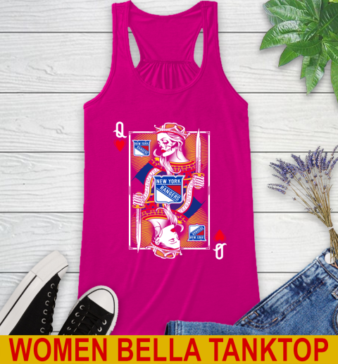 NHL Hockey New York Rangers The Queen Of Hearts Card Shirt Racerback Tank 6
