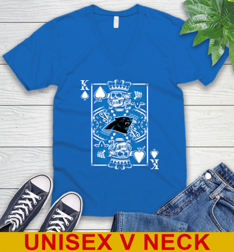 Carolina Panthers NFL Football The King Of Spades Death Cards Shirt V-Neck T-Shirt 6 Carolina Panthers NFL Football The King Of Spades Death Cards Shirt V-Neck T-Shirt - Image 6