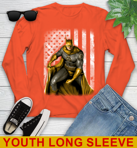 Boston Bruins NHL Hockey Batman DC American Flag Shirt Youth Long Sleeve 3