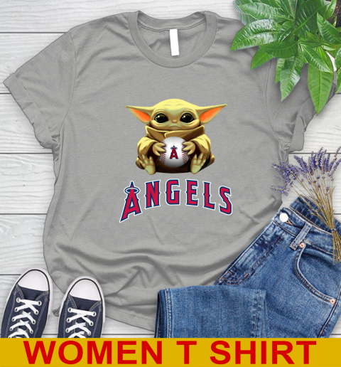 MLB Baseball Los Angeles Angels Star Wars Baby Yoda Shirt 99