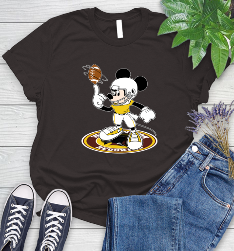 NFL Football Washington Redskins Cheerful Mickey Disney Shirt Women's T-Shirt 9