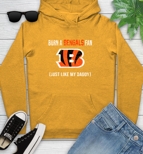NFL Cincinnati Bengals Football Loyal Fan Just Like My Daddy Shirt Youth Hoodie 2