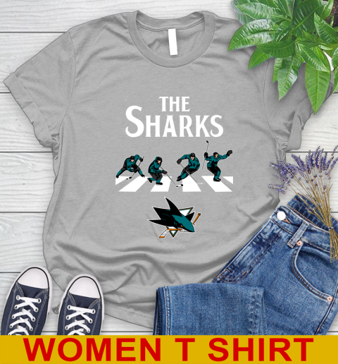 NHL Hockey San Jose Sharks The Beatles Rock Band Shirt Women's T-Shirt 5