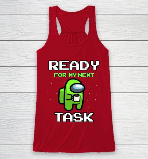 Among Us Shirt Ready For Work Green Racerback Tank 4