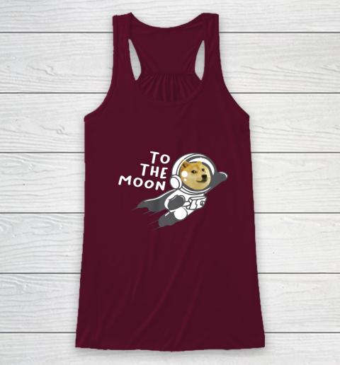Dogecoin to the Moon Shirt Hodl Doge Coin Crypto Currency Racerback Tank 2