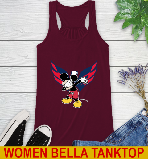 Washington Capitals NHL Hockey Dabbing Mickey Disney Sports Racerback Tank 3