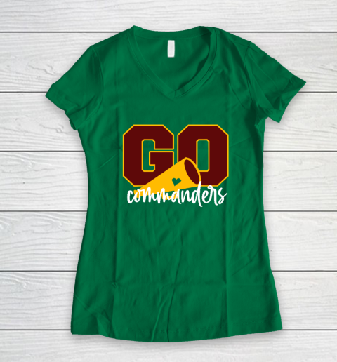 Go Cheer Commanders Women's V-Neck T-Shirt 3