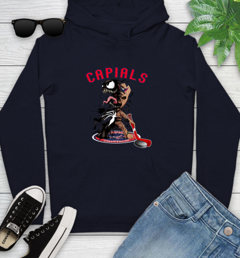 NHL Washington Capitals Hockey Venom Groot Guardians Of The Galaxy Youth Hoodie 4