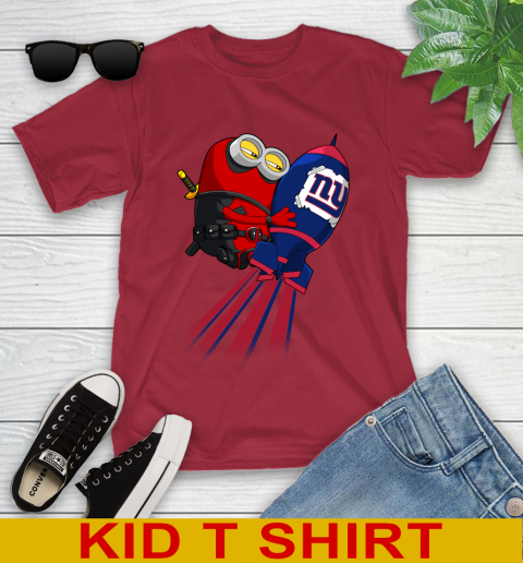 NFL Football New York Giants Deadpool Minion Marvel Shirt Youth T-Shirt 12