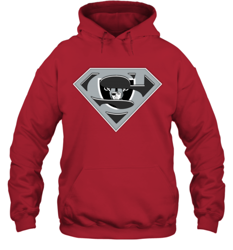 Oakland Raiders NFL LOGO Superman r6xv oakland raiders nfl logo superman hoodie 23 front red