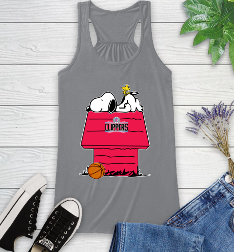 LA Clippers NBA Basketball Snoopy Woodstock The Peanuts Movie Racerback Tank 5
