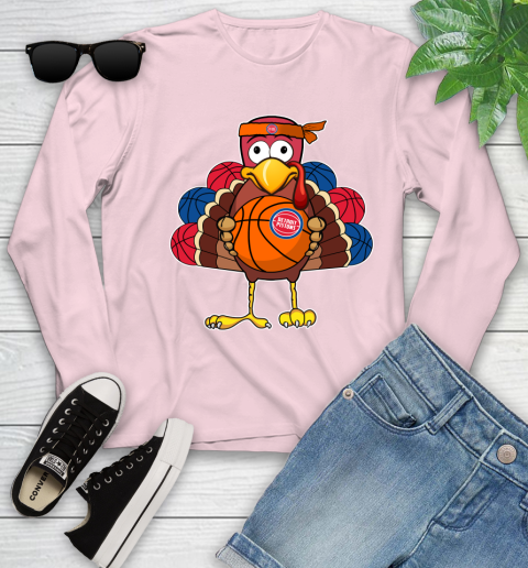 Detroit Pistons Turkey thanksgiving day Youth Long Sleeve 10
