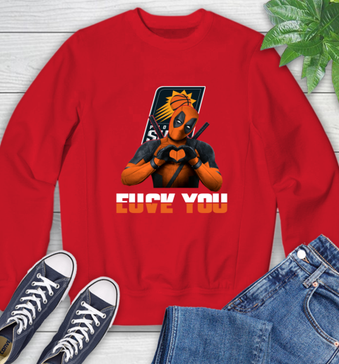 NBA Phoenix Suns Deadpool Love You Fuck You Basketball Sports Sweatshirt 10