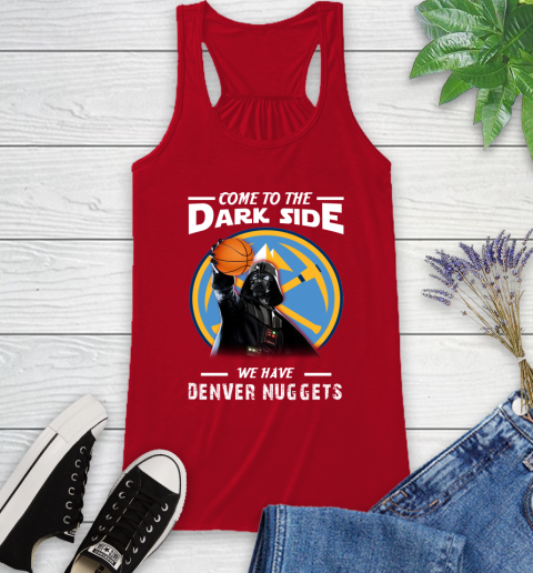 NBA Come To The Dark Side We Have Denver Nuggets Star Wars Darth Vader Basketball Racerback Tank 5