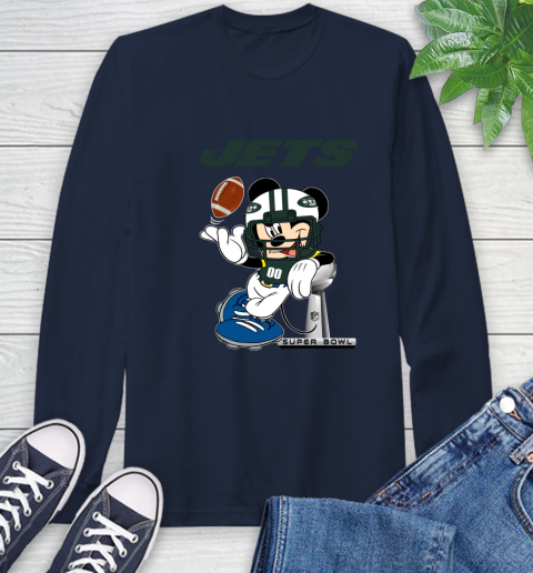 NFL New York Jets Mickey Mouse Disney Super Bowl Football T Shirt Long Sleeve T-Shirt 4