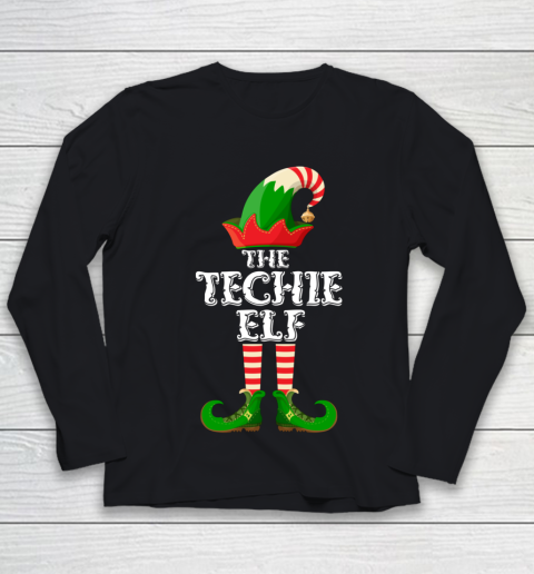 Techie Elf Funny Matching Family Group Christmas Gifts Youth Long Sleeve