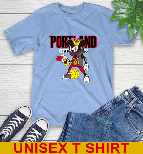 Portland Trail Blazers NBA Basketball Mickey Peace Sign Sports T-Shirt 11