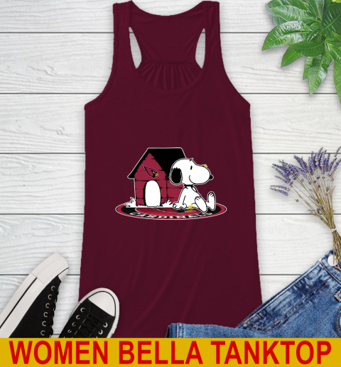 NFL Football Arizona Cardinals Snoopy The Peanuts Movie Shirt Racerback Tank 3