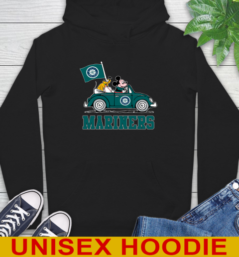MLB Baseball Seattle Mariners Pluto Mickey Driving Disney Shirt Hoodie 2