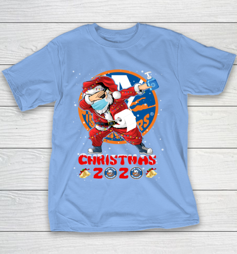 New York Islanders Funny Santa Claus Dabbing Christmas 2020 NHL Youth T-Shirt 8