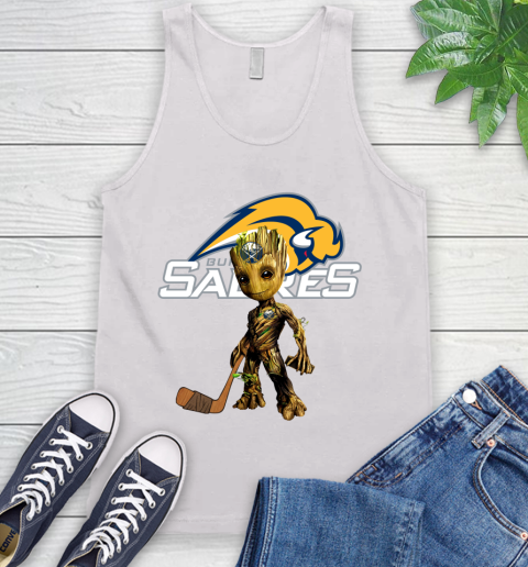 Buffalo Sabres NHL Hockey Groot Marvel Guardians Of The Galaxy Tank Top