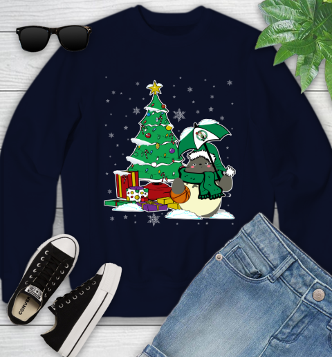 Boston Celtics NBA Basketball Cute Tonari No Totoro Christmas Sports Youth Sweatshirt 2