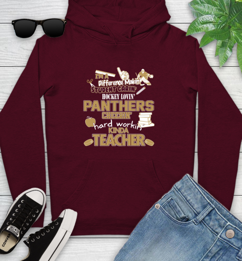 Florida Panthers NHL I'm A Difference Making Student Caring Hockey Loving Kinda Teacher Youth Hoodie 7