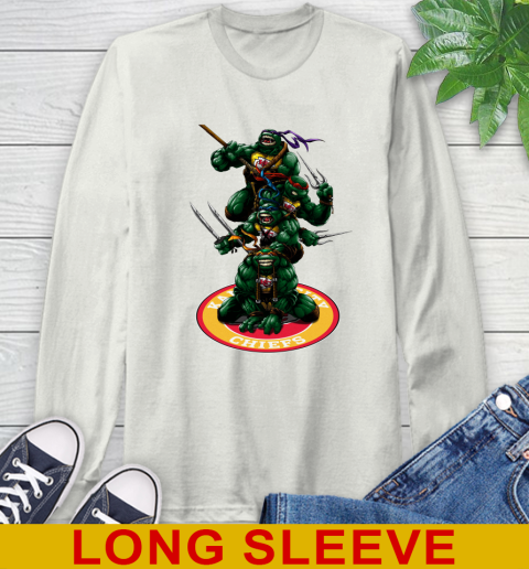 NFL Football Kansas City Chiefs Teenage Mutant Ninja Turtles Shirt Long Sleeve T-Shirt 12