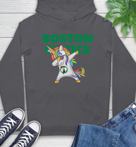 Boston Celtics NBA Basketball Funny Unicorn Dabbing Sports Hoodie 7