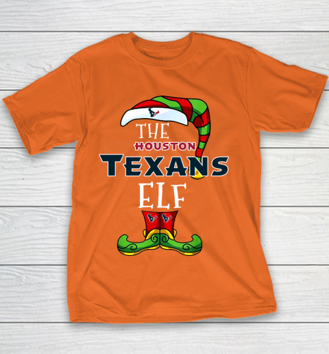 Houston Texans Christmas ELF Funny NFL Youth T-Shirt 4