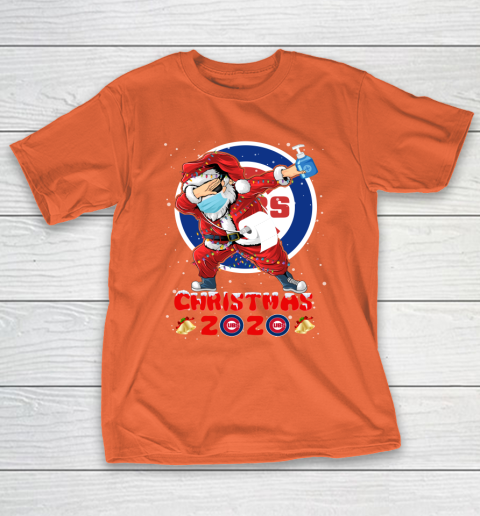 Chicago Cubs Funny Santa Claus Dabbing Christmas 2020 MLB T-Shirt 4