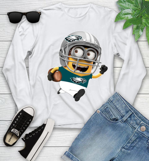 NFL Philadelphia Eagles Minions Disney Football Sports Youth Long Sleeve