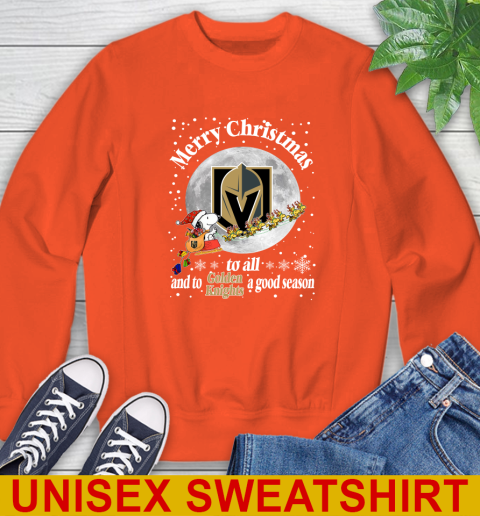Vegas Golden Knights Merry Christmas To All And To Golden Knights A Good Season NHL Hockey Sports Sweatshirt 3
