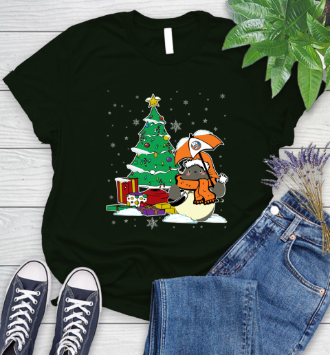 New York Islanders NHL Hockey Cute Tonari No Totoro Christmas Sports Women's T-Shirt 6