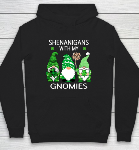 St Patricks Day Lucky Shamrock Leopard Gnomes Irish Hoodie