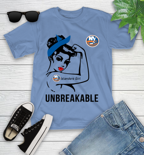NHL New York Islanders Girl Unbreakable Hockey Sports Youth T-Shirt 9