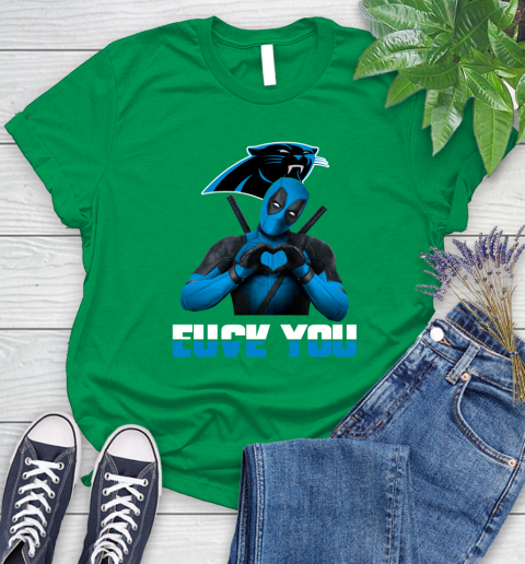 NHL Carolina Panthers Deadpool Love You Fuck You Football Sports Women's T-Shirt 9