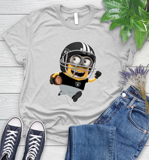 NFL Oakland Raiders Minions Disney Football Sports Women's T-Shirt