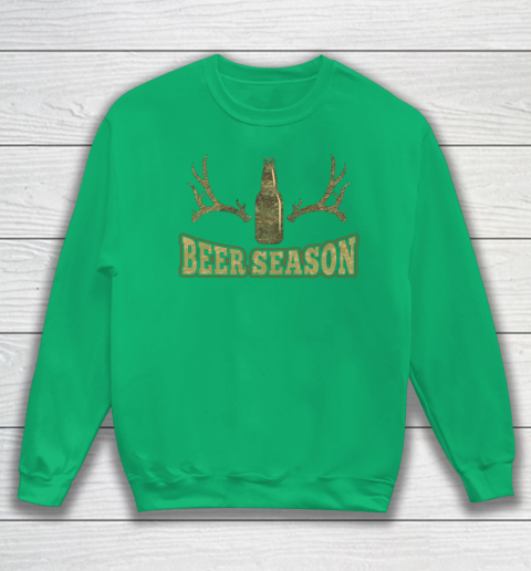Beer Season Funny Camo Deer Hunting Pun Men Who Love Beers Sweatshirt 4