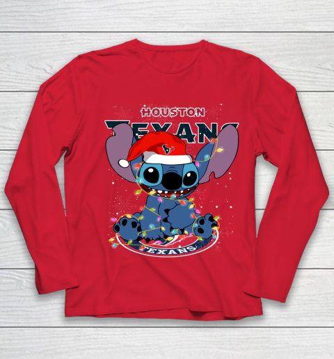 Houston Texans NFL Football noel stitch Christmas Youth Long Sleeve 7