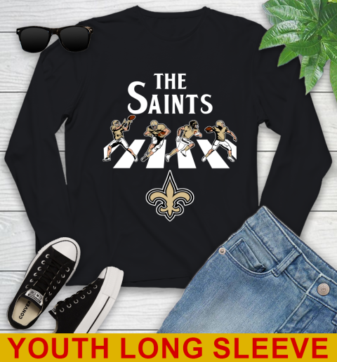 NFL Football New Orleans Saints The Beatles Rock Band Shirt Youth Long Sleeve