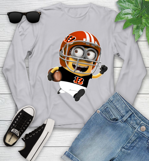 NFL Cincinnati Bengals Minions Disney Football Sports Youth Long Sleeve 5