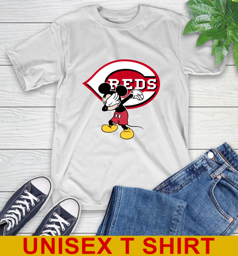 Cincinnati Reds MLB Baseball Dabbing Mickey Disney Sports T-Shirt