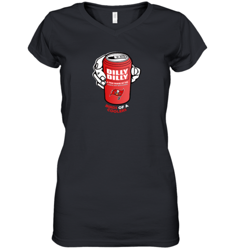 Bud Light Dilly Dilly! Tampa Bay Buccaneers Birds Of A Cooler Women's V-Neck T-Shirt